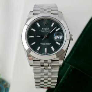 Đồng hồ Rolex DateJust 126300 mặt xanh lá cây viền trơn xưởng VS 41mm (2)