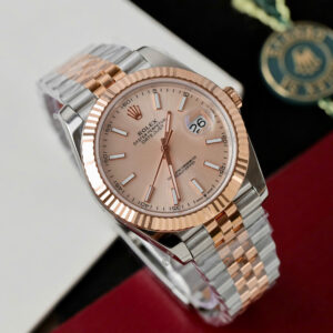 Đồng hồ Rolex DateJust mặt cá hồi Replica 11 máy cơ tự động Thuỵ Sỹ 41mm (2)