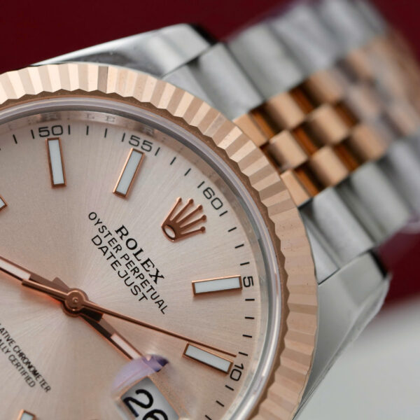 Đồng hồ Rolex DateJust mặt cá hồi Replica 11 máy cơ tự động Thuỵ Sỹ 41mm (2)