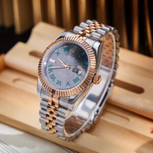 Đồng hồ Rolex DateJust nam cọc số la mã demi vàng Fake giá rẻ 41mm