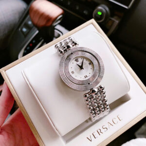 Đồng hồ Versace Eon nữ dây kim loại mặt xoay 360 like auth 33mm
