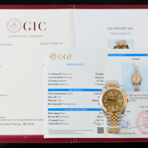 Đồng Hồ Rolex DateJust Nam Mặt Vàng Champagne Chế Tác Bọc Vàng Xưởng GM 41mm (2)