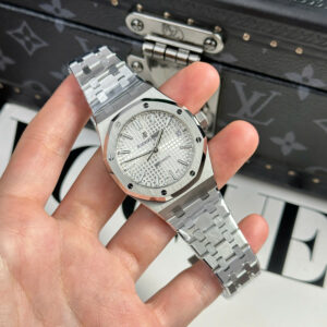 Đồng hồ Audemars Piguet Rep 11 Royal Oak 15450 mặt trắng xưởng APS 37mm (2)