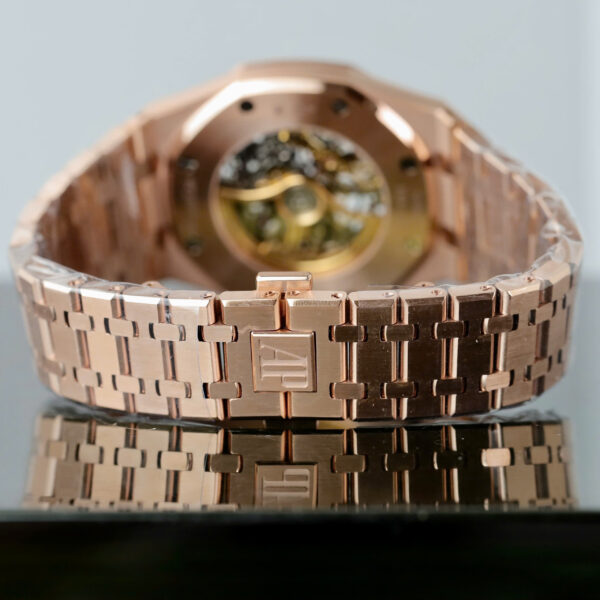 Đồng hồ Audemars Piguet Replica 11 Royal Oak 15407 Skeleton mạ vàng hồng xưởng THB 41mm (2)
