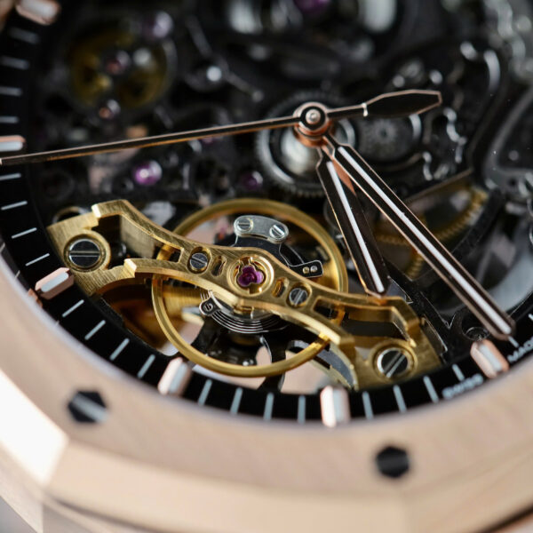 Đồng hồ Audemars Piguet Replica 11 Royal Oak 15407 Skeleton mạ vàng hồng xưởng THB 41mm (2)