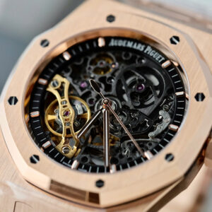Đồng hồ Audemars Piguet Replica 11 Royal Oak 15407 Skeleton mạ vàng hồng xưởng THB 41mm (2)