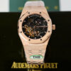 Đồng hồ Audemars Piguet Replica 11 Royal Oak 15407 Skeleton mạ vàng hồng xưởng THB 41mm (2)