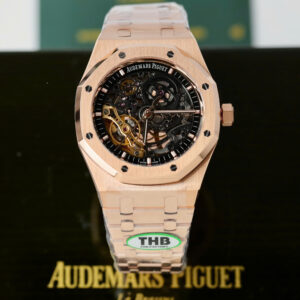 Đồng hồ Audemars Piguet Replica 11 Royal Oak 15407 Skeleton mạ vàng hồng xưởng THB 41mm (2)