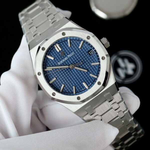 Đồng hồ Audemars Piguet Replica 11 Royal Oak 15500ST mặt xanh blue nhà máy APS 41mm (2)
