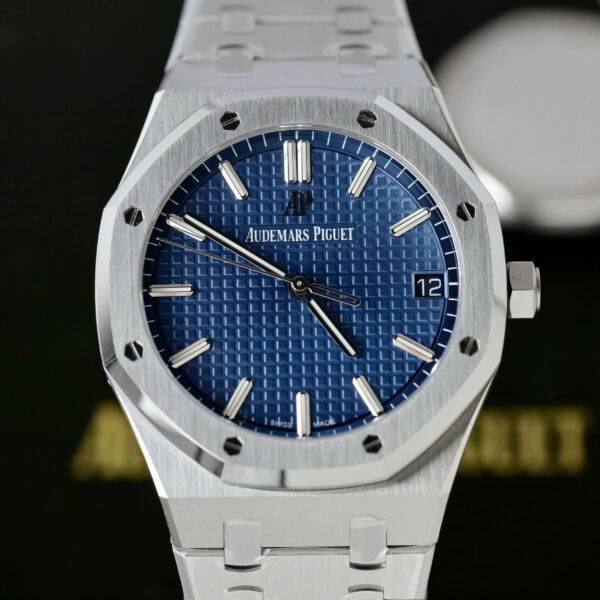 Đồng hồ Audemars Piguet Replica 11 Royal Oak 15500ST mặt xanh blue nhà máy APS 41mm (2)