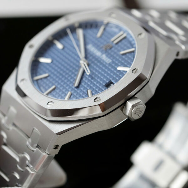 Đồng hồ Audemars Piguet Replica 11 Royal Oak 15500ST mặt xanh blue nhà máy APS 41mm (2)