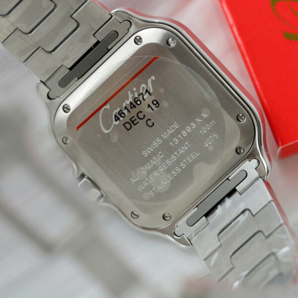 Đồng hồ Cartier Santos Rep 11 cao cấp nữ mặt nâu nhà máy BV 35 (2)