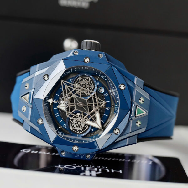 Đồng hồ Hublot Big Bang Sang Bleu II Rep 11 nam vỏ gốm xanh nhà máy BBF 45mm (2)