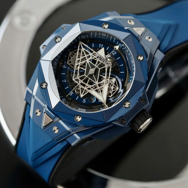 Đồng hồ Hublot Big Bang Sang Bleu II Rep 11 nam vỏ gốm xanh nhà máy BBF 45mm (2)