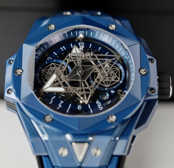 Đồng hồ Hublot Big Bang Sang Bleu II Rep 11 nam vỏ gốm xanh nhà máy BBF 45mm (2)