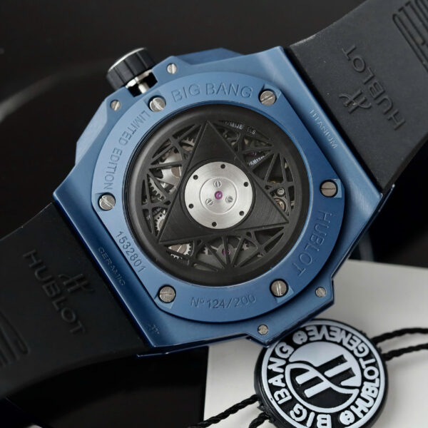 Đồng hồ Hublot Big Bang Sang Bleu II Rep 11 nam vỏ gốm xanh nhà máy BBF 45mm (2)
