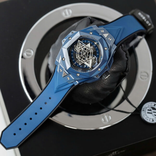 Đồng hồ Hublot Big Bang Sang Bleu II Rep 11 nam vỏ gốm xanh nhà máy BBF 45mm (2)