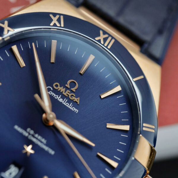 Đồng hồ Omega Constellation Replica 11 màu xanh máy cơ tự động Thụy Sỹ 41mm (2)