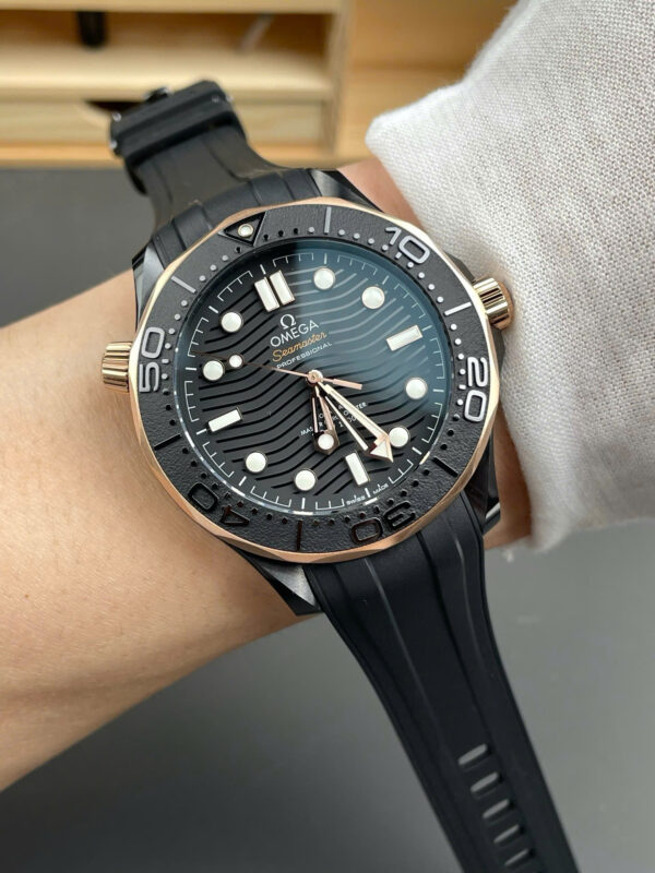 Đồng hồ Omega Rep 11 Seamaster Chronometer vỏ gốm đen nhà máy VSF 42mm (6)