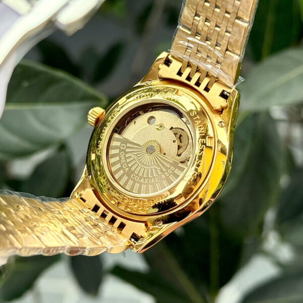 Đồng hồ Omega globemaster annual calendar king gold mặt xám fake 11 40mm