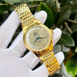 Đồng hồ Omega globemaster annual calendar king gold mặt xám fake 11 40mm