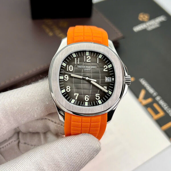 Đồng hồ Patek Philippe Aquanaut 5167 Fake 11 dây cao su màu cam 40mm (2)