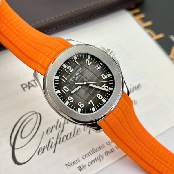 Đồng hồ Patek Philippe Aquanaut 5167 Fake 11 dây cao su màu cam 40mm (2)
