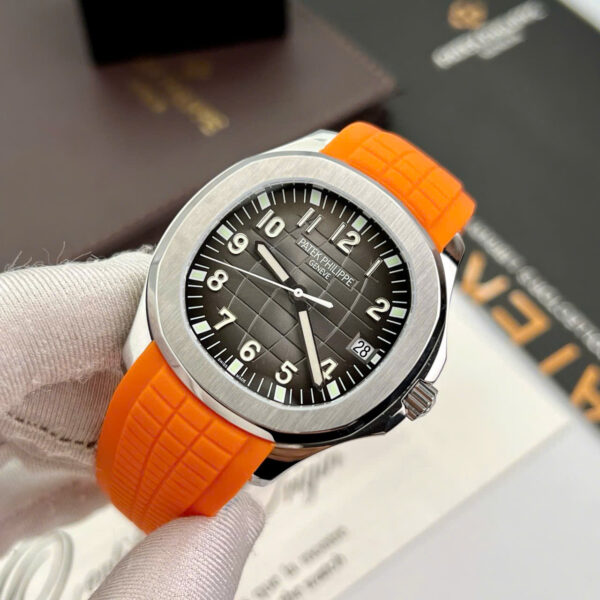 Đồng hồ Patek Philippe Aquanaut 5167 Fake 11 dây cao su màu cam 40mm (2)