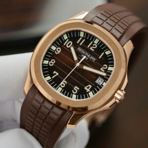 Đồng hồ Patek Philippe Aquanaut 5167 Fake 11 màu nâu dây cao su 40mm (2)