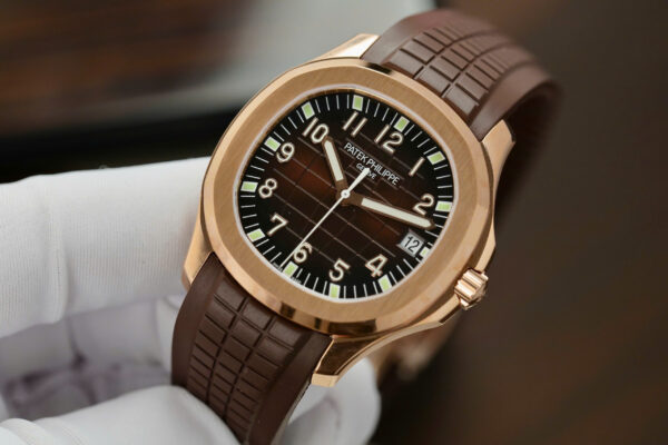 Đồng hồ Patek Philippe Aquanaut 5167 Fake 11 màu nâu dây cao su 40mm (2)