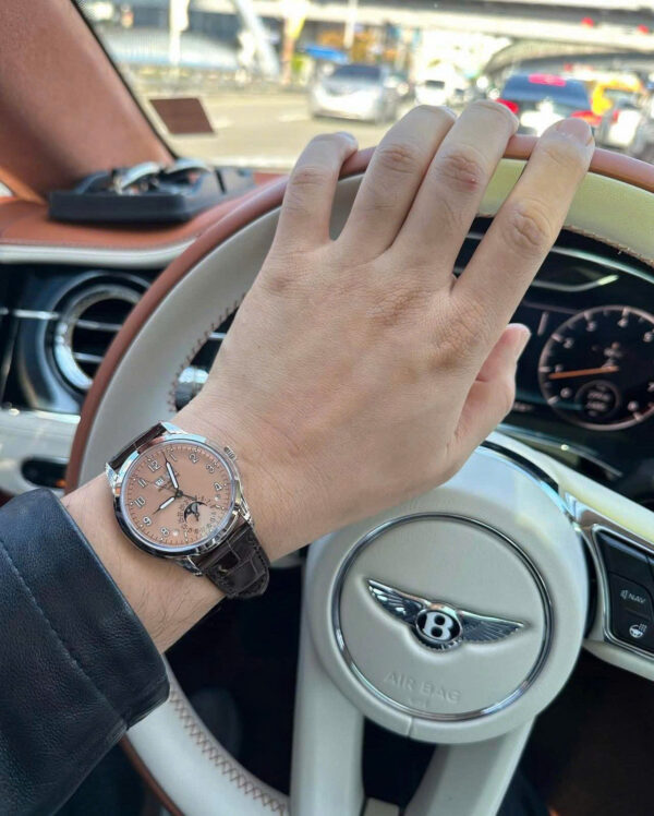 Đồng hồ Patek Philippe Replica 11 Complications 5320G mặt hồng dây da xưởng GR 40mm (2)