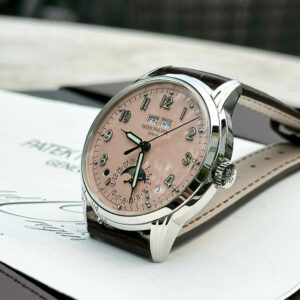 Đồng hồ Patek Philippe Replica 11 Complications 5320G mặt hồng dây da xưởng GR 40mm (2)
