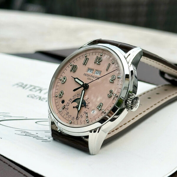 Đồng hồ Patek Philippe Replica 11 Complications 5320G mặt hồng dây da xưởng GR 40mm (2)