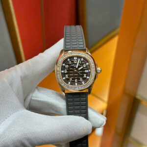 Đồng hồ Patek Philippe nữ đính đá màu nâu Aquanaut 5067 dây cao su nhà máy PPF 35 (4)