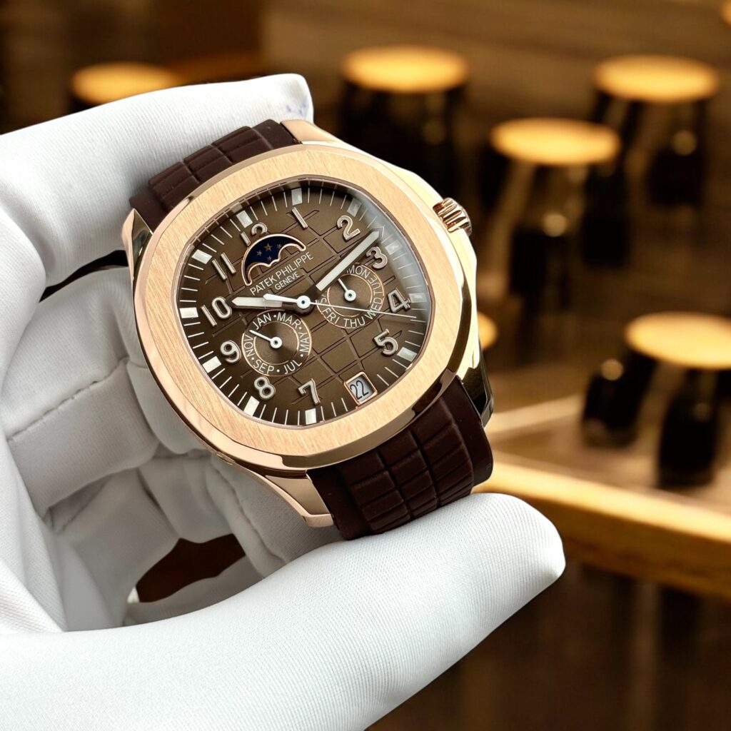 Đồng hồ Patek Philippe rep 11 Aquanaut 5261 màu nâu cao cấp nhất 40mm (4)
