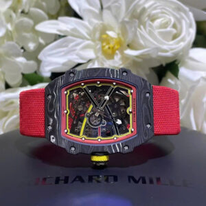 Đồng hồ Richard Mille RM67-02 vỏ carbon siêu mỏng trọng lượng 37 grams màu đỏ 38.7×47 (2)