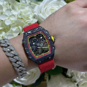 Đồng hồ Richard Mille RM67-02 vỏ carbon siêu mỏng trọng lượng 37 grams màu đỏ 38.7×47 (2)