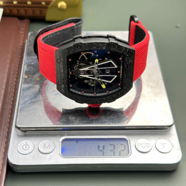 Đồng hồ Richard Mille Replica 11 RM27-03 Rafael Nadal Tourbillon vỏ carbon xưởng BBR 42x50mm (2)