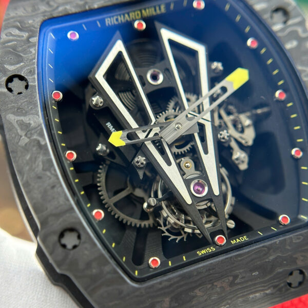 Đồng hồ Richard Mille Replica 11 RM27-03 Rafael Nadal Tourbillon vỏ carbon xưởng BBR 42x50mm (2)