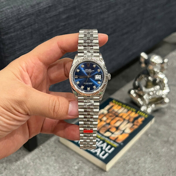 Đồng hồ Rolex 1 1 DateJust 126234 mặt số màu xanh Blue đính đá nhà máy VS Factory 36mm (2)