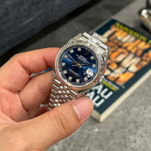 Đồng hồ Rolex 1 1 DateJust 126234 mặt số màu xanh Blue đính đá nhà máy VS Factory 36mm (2)