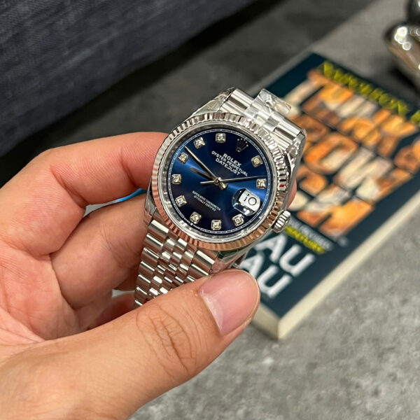 Đồng hồ Rolex 1 1 DateJust 126234 mặt số màu xanh Blue đính đá nhà máy VS Factory 36mm (2)
