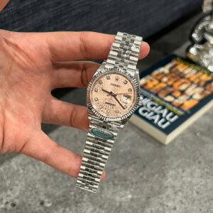 Đồng hồ Rolex 1 1 DateJust 126234 mặt số vi tính màu cá hồi nhà máy Clean Factory 36mm