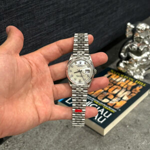 Đồng hồ Rolex 1 1 DateJust 126234 mặt số xà cừ Moissanite nhà máy VS Factory 36mm (1)