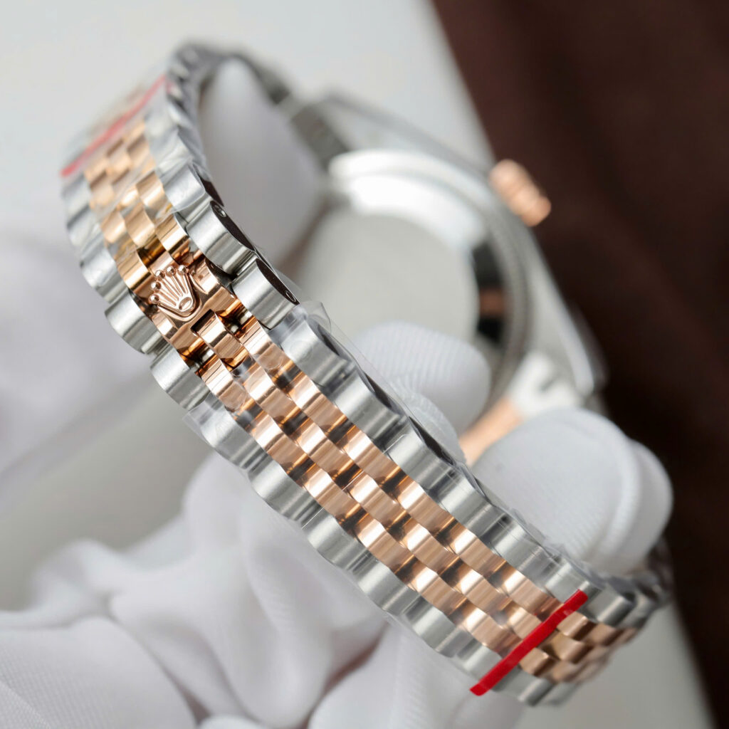 Đồng hồ Rolex DateJust Replica 11 nữ mặt nâu cọc số dạ quang nhà máy GS 31mm (2)