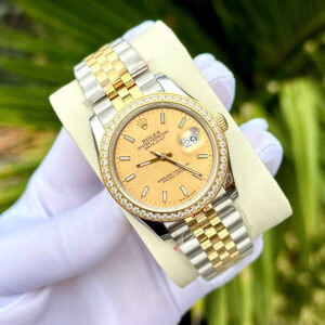 Đồng hồ Rolex Datejust ZF nam demi đính đá máy cơ Nhật fake cao cấp 41mm