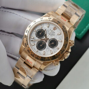 Đồng hồ Rolex Daytona Fake 1 1 mặt thiên thạch mạ vàng hồng 40mm (2)