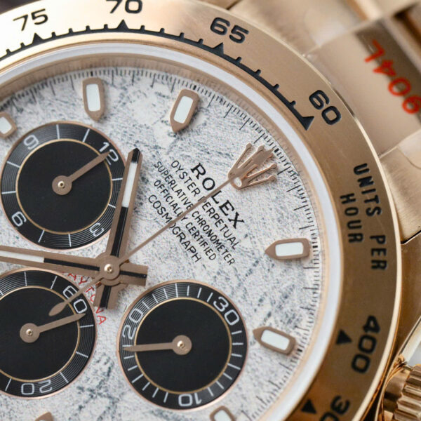 Đồng hồ Rolex Daytona Fake 1 1 mặt thiên thạch mạ vàng hồng 40mm (2)