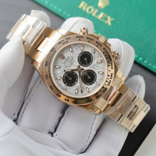 Đồng hồ Rolex Daytona Fake 1 1 mặt thiên thạch mạ vàng hồng 40mm (2)