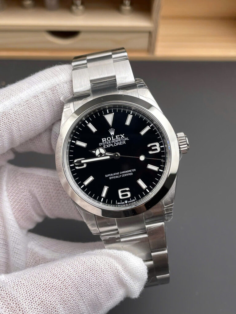 Đồng hồ Rolex Replica cao cấp nhất Explorer 214270 dây Oyster máy Thuỵ Sỹ xưởng VS 39mm (4)